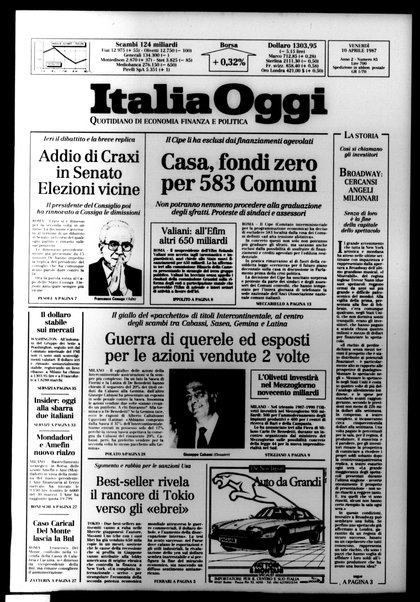 Italia oggi : quotidiano di economia finanza e politica